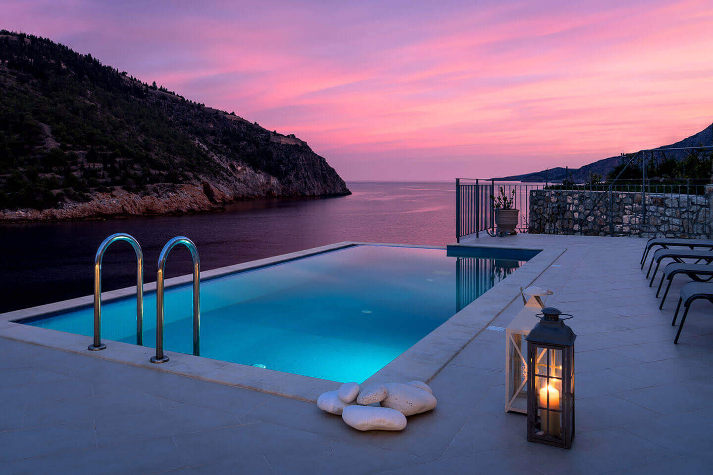 Assos View - magnificent view of the sea and the skyline from the villa's pool